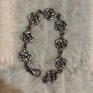 Silver Rose Bracelet